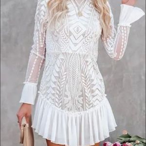 Vici size small white mini dress brand new